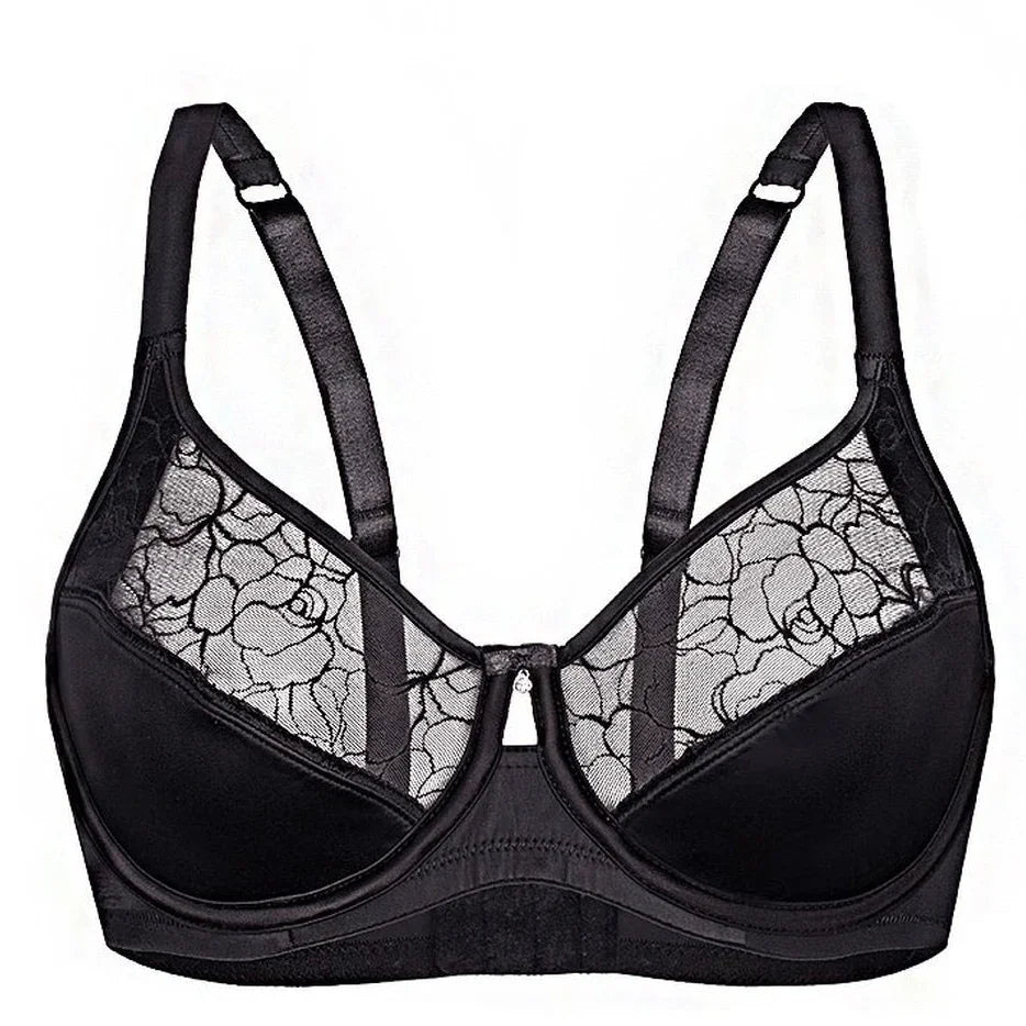 Sassa Marvelous Satin Semi Sheer Bra - STREET STYLE