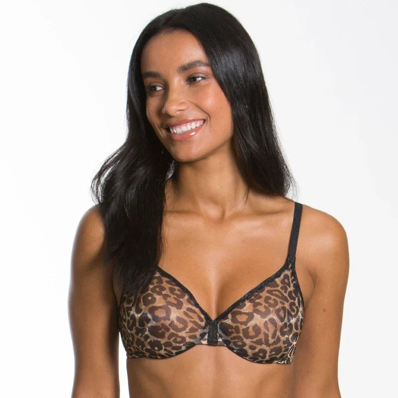 Gossard Glossies Leopard Print Sheer Bra - STREET STYLE