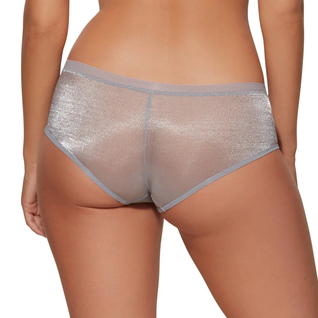 Gossard Glossies Silver Sheer See Through Shorts Panty - STREET STYLE