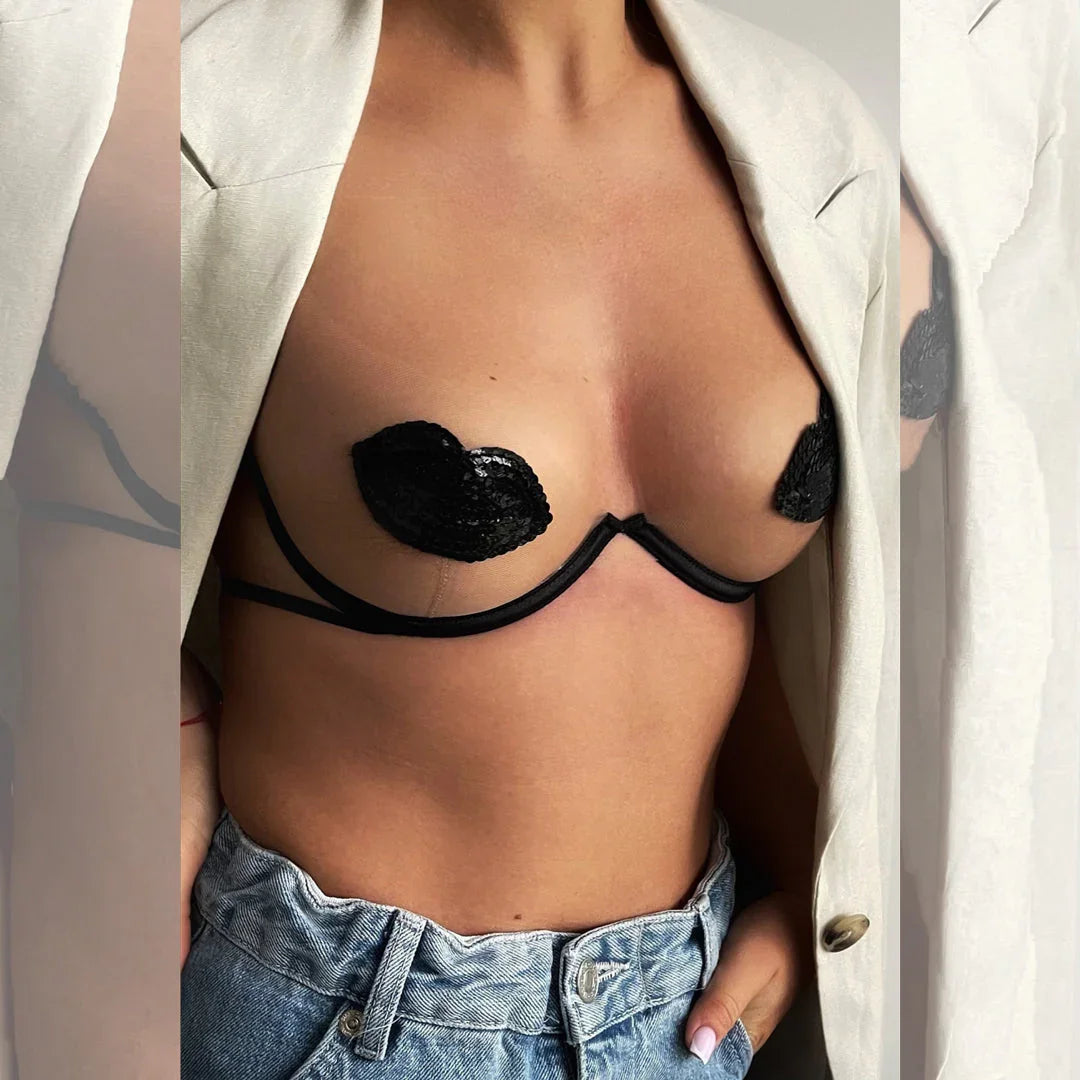 Invisible Mesh Demi Cup Bra Kinga Lou Kiss Me - STREET STYLE