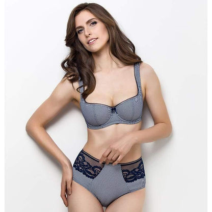 Lightly Padded Balcony Bra Lauma Navy - STREET STYLE