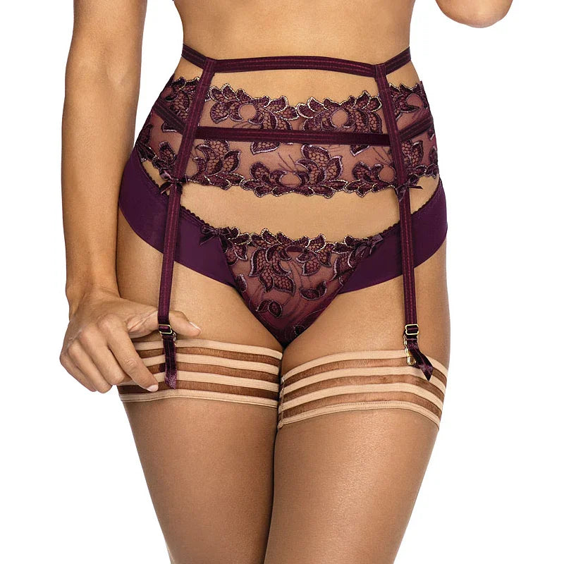 Axami Malaga Loca Sheer Lace Garter Belt - STREET STYLE