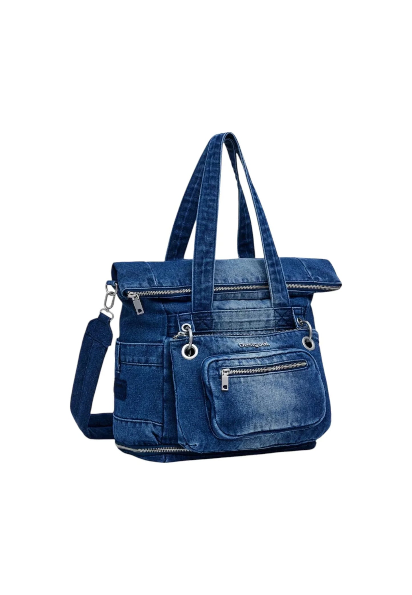 Bag Desigual back modular 25 denim voyager Denim - STREET STYLE