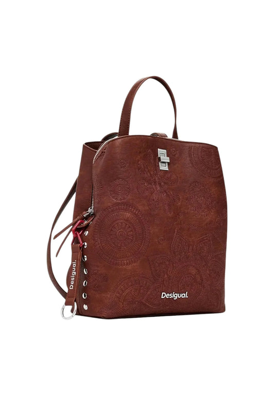 Backpack Desigual back dejavu sumy mini Brown - STREET STYLE