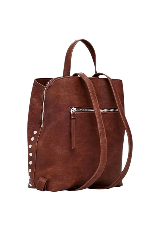 Backpack Desigual back dejavu sumy mini Brown - STREET STYLE