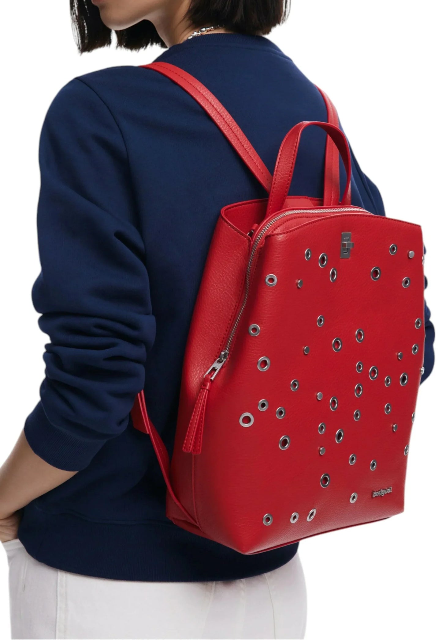 Backpack Desigual back_rebel sumy red Red - STREET STYLE