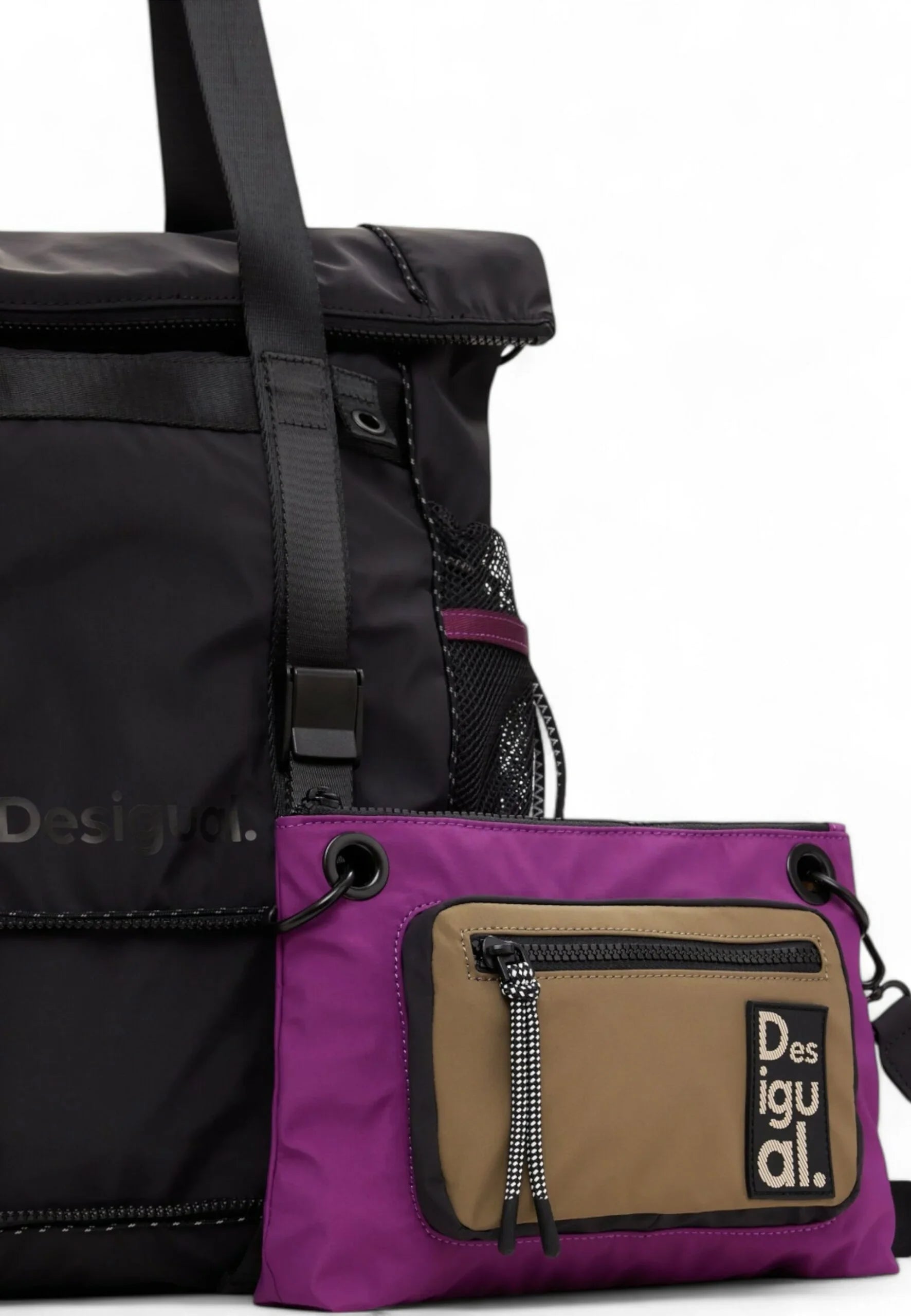 Backpack Desigual back_modularis 25 voyager Black - STREET STYLE