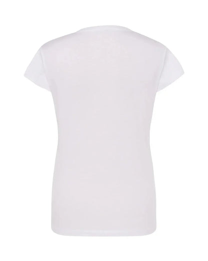 T-shirt donna streetwear bianca, manica corta, cotone pettinato, stile urban minimal.