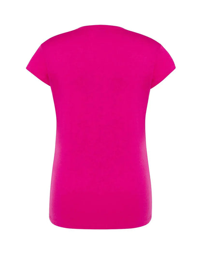 T-shirt donna streetwear fucsia, cotone pettinato, maniche corte, stile urban