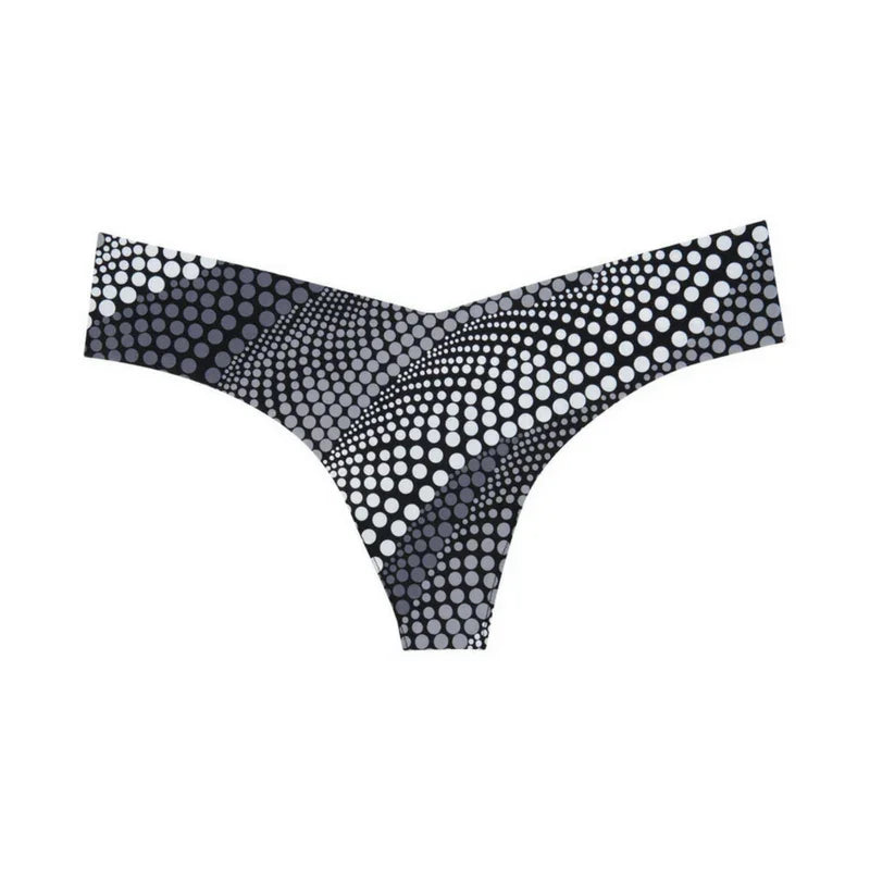 Playful Print Seamless Thong Panty Commando - STREET STYLE