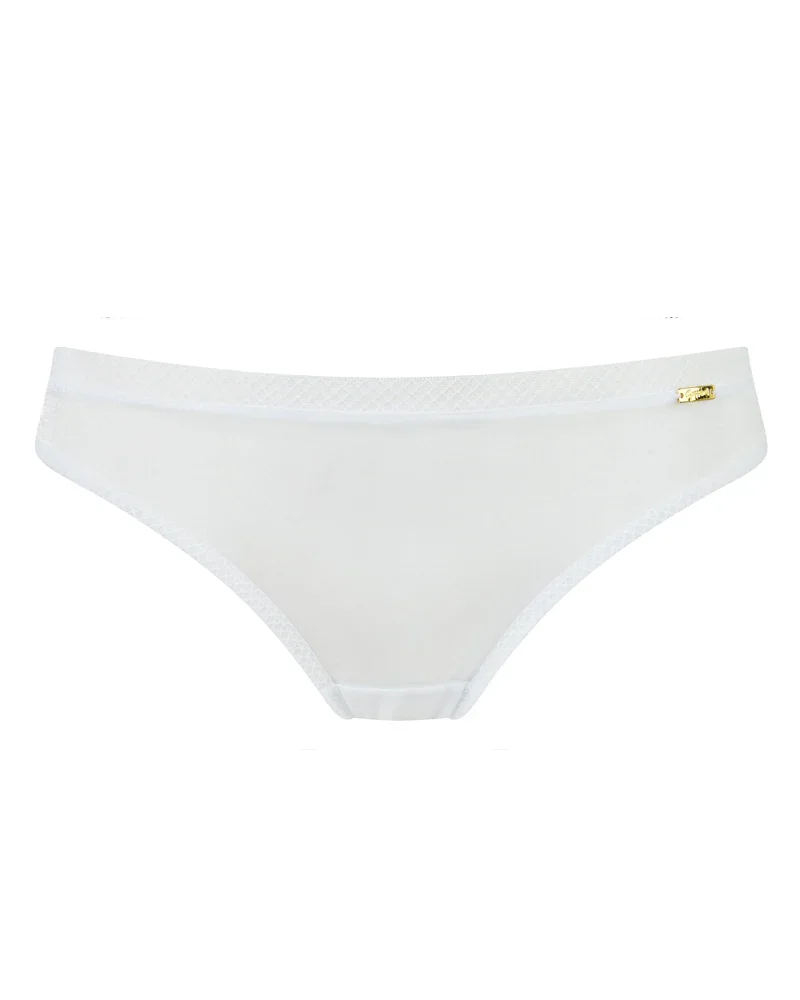 Sheer See Through Thong Panty Gossard Glossies White - STREET STYLE