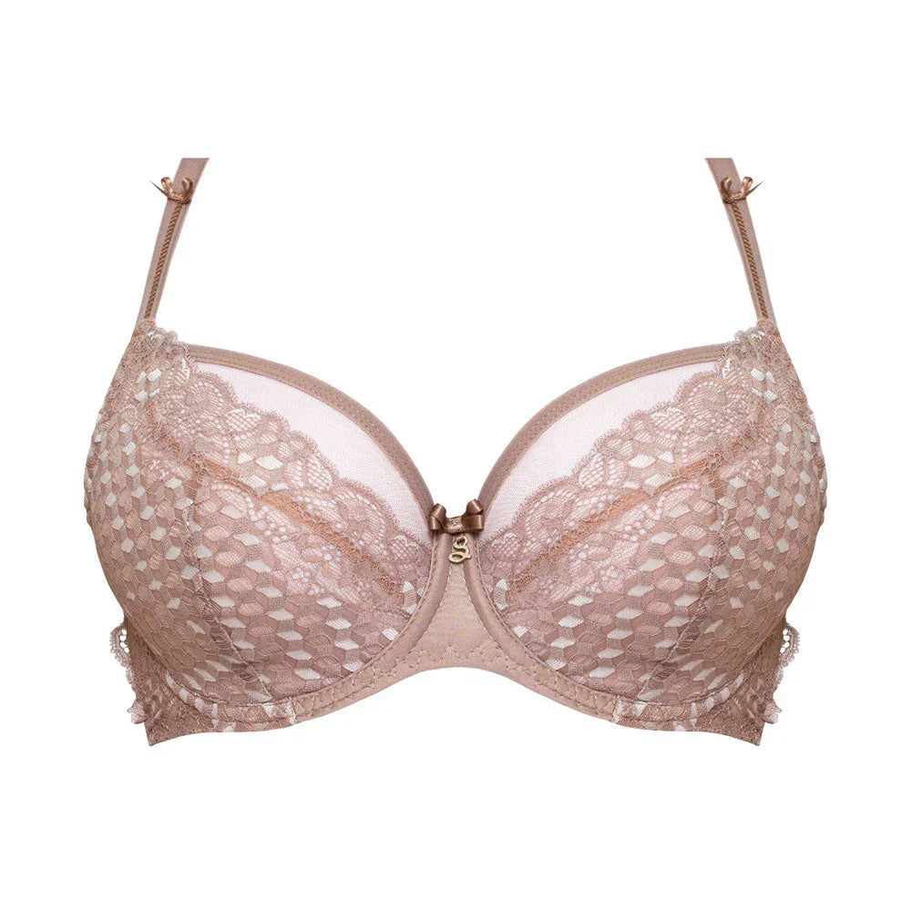 Sheer Mesh Tulle Tulip Seam Full Figure Bra Rosalia - STREET STYLE