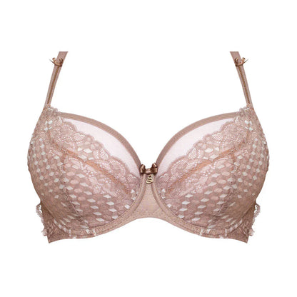Sheer Mesh Tulle Tulip Seam Full Figure Bra Rosalia - STREET STYLE