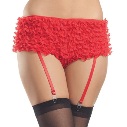 Ruffle Boyshorts with Garter Straps Be Wicked - STREET STYLE