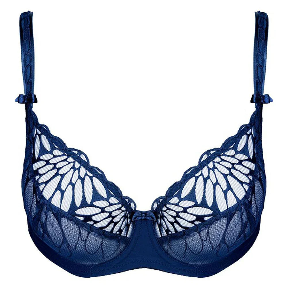 Transparent Embroidery Underwire Bra Sara - STREET STYLE