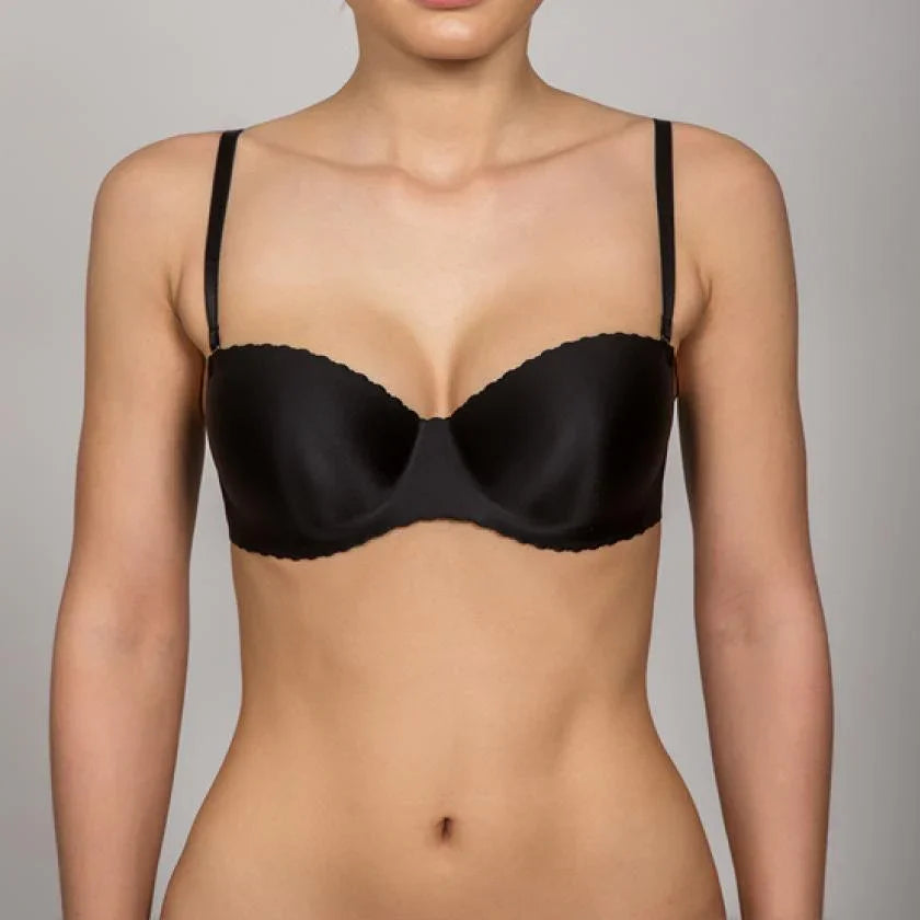 Rosme Invisible Strapless Molded Cup Balconette Bra - STREET STYLE