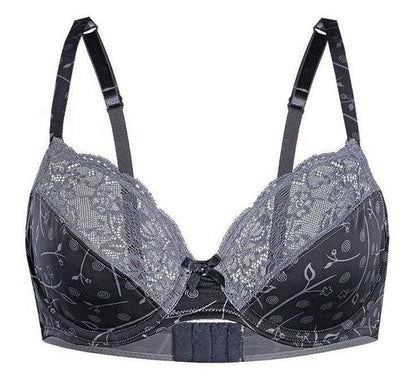 Sassa Silver Blossom Semi Sheer Full Figure Bra - STREET STYLE