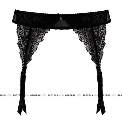 Sexy Sheer Lace Garter Belt Gorteks Scarlet Black - STREET STYLE