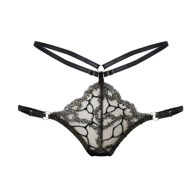 Caprice Spectra Sheer Lace Strappy Panty - STREET STYLE