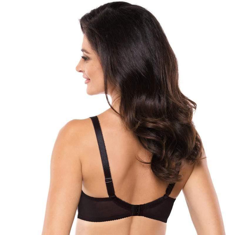Sheer Embroidery Plus Size Bra Gorteks Onyx - STREET STYLE