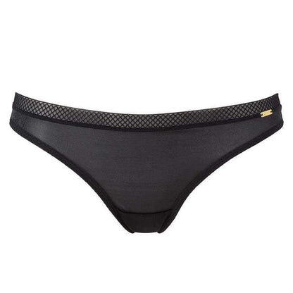 Sheer Thong Panty Gossard Glossies Black - STREET STYLE