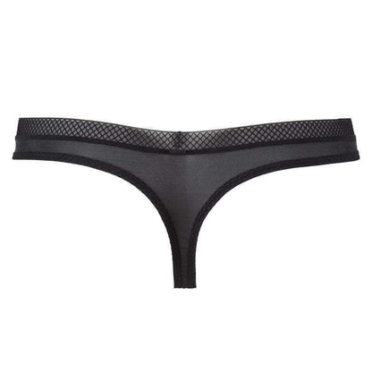 Sheer Thong Panty Gossard Glossies Black - STREET STYLE
