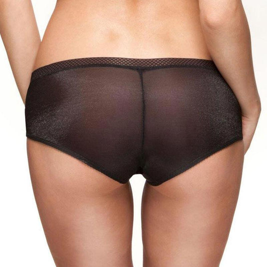 Sheer Shorts Panty Gossard Glossies Black - STREET STYLE