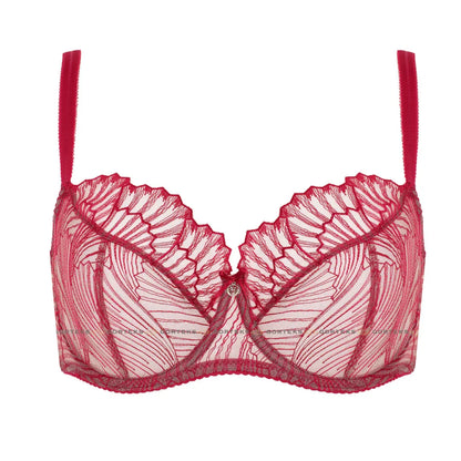 Sheer Mesh Embroidery Full Coverage Bra Gorteks Sierra - STREET STYLE
