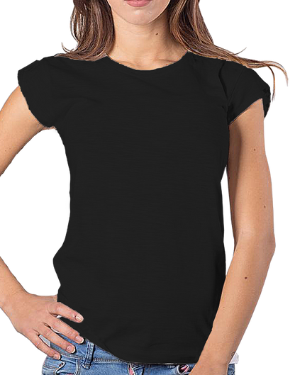 Personalizza N°4 T-shirt Slub M01 BS Fiammato Donna