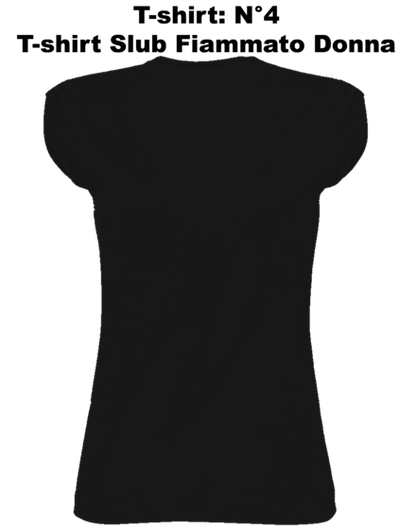 Personalizza N°4 T-shirt Slub M01 BS Fiammato Donna