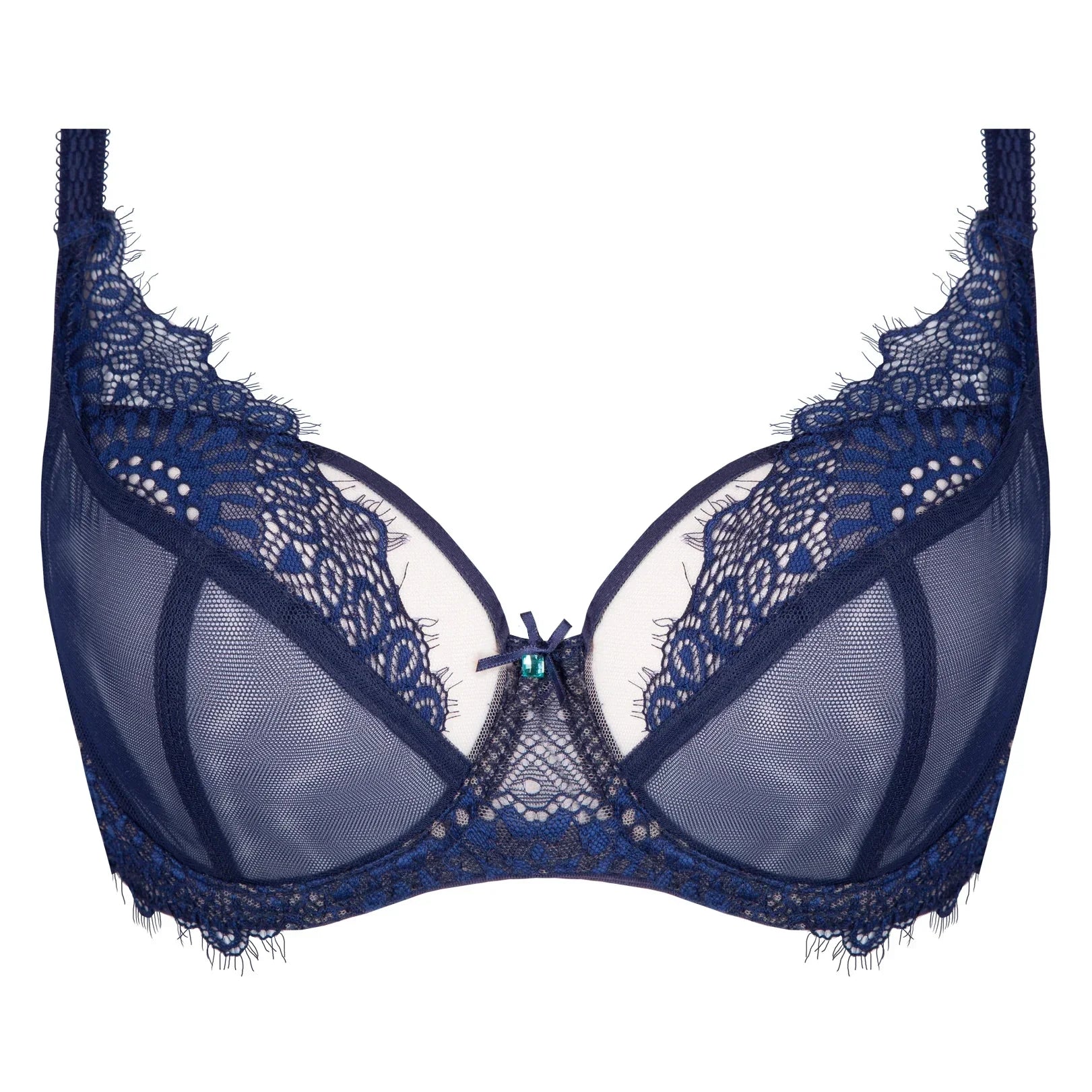 Sheer Lace Soft Cup Underwire Bra Sari - STREET STYLE