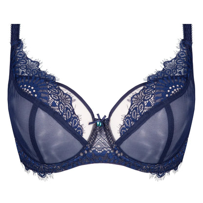 Sheer Lace Soft Cup Underwire Bra Sari - STREET STYLE