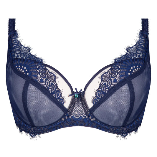 Sheer Lace Soft Cup Underwire Bra Sari - STREET STYLE