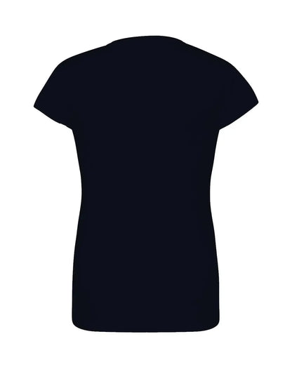 T-shirt donna nera streetwear in cotone pettinato, maniche corte, stile urban minimal.