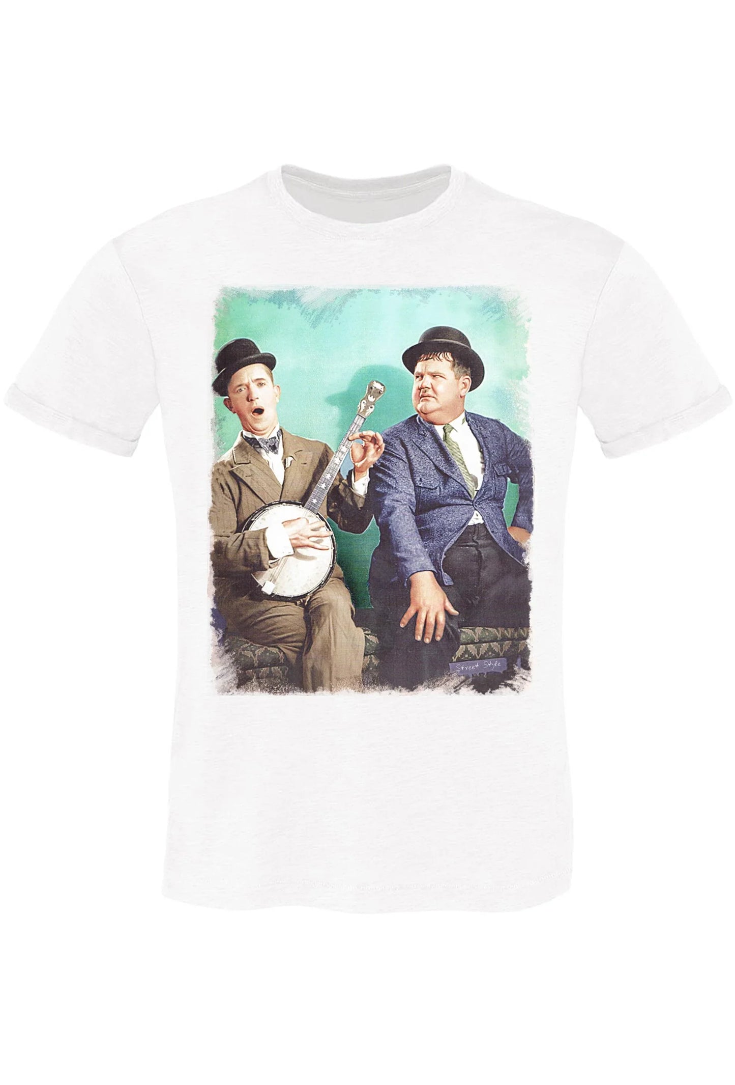 Stanlio e Olio T-shirt Uomo Urban Slub Cotone - STREET STYLE