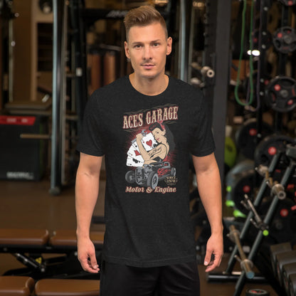 T-shirt Uomo Aces Garage Hot Rod Pin-Up Stile Vintage 10157 Aces garage - STREET STYLE