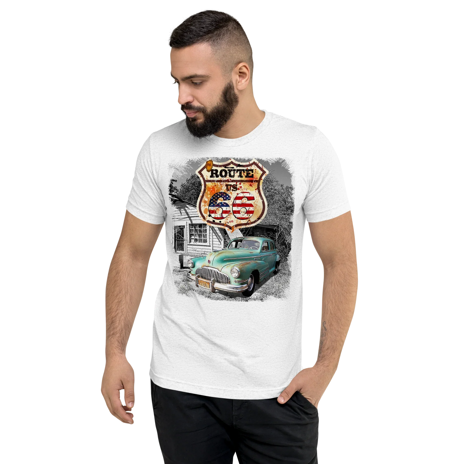 T-shirt Vintage Route 66 - Sogno Americano On The Road - STREET STYLE