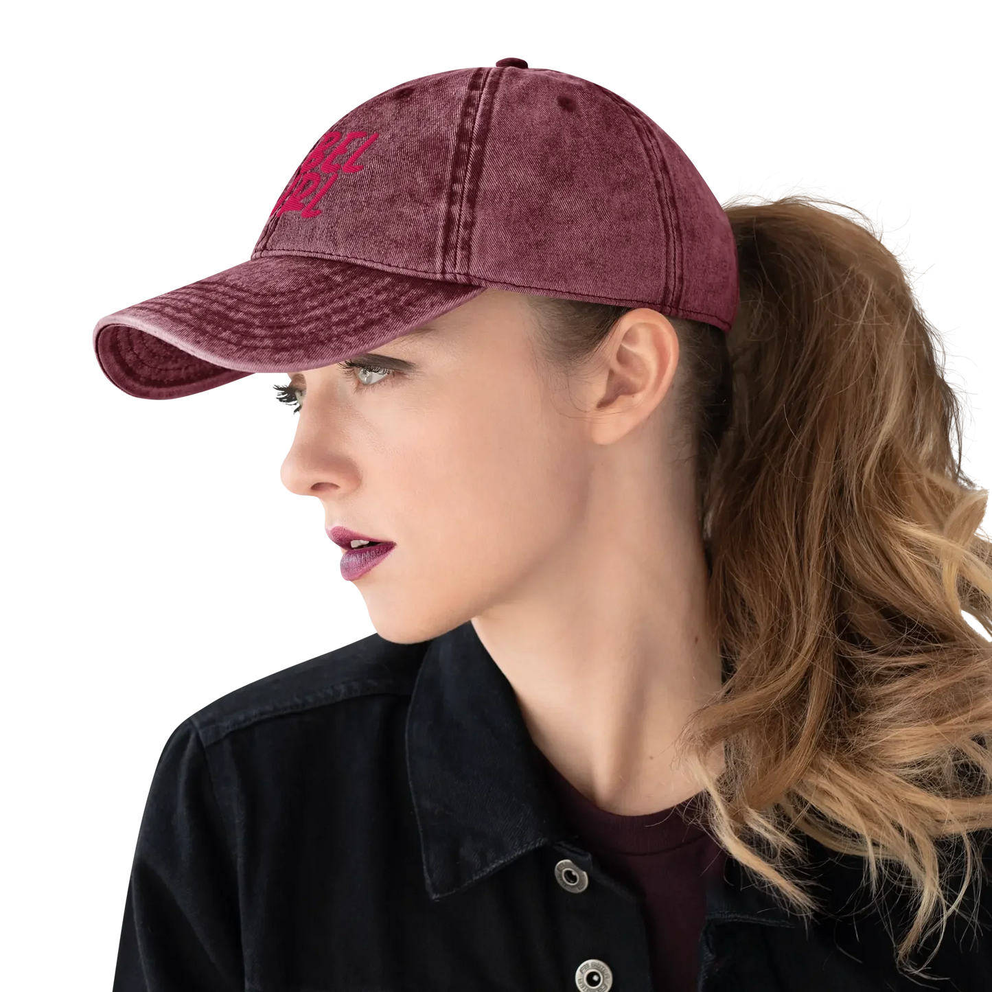 Vintage Cap REBEL GIRL Vintage Cotton Twill Cap - STREET STYLE