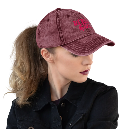 Vintage Cap REBEL GIRL Vintage Cotton Twill Cap - STREET STYLE