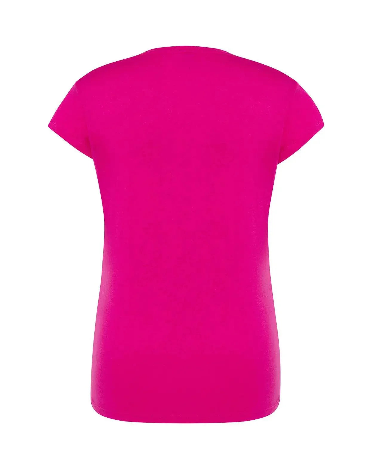 T-shirt donna streetwear fucsia, maniche corte, cotone pettinato, stile urban