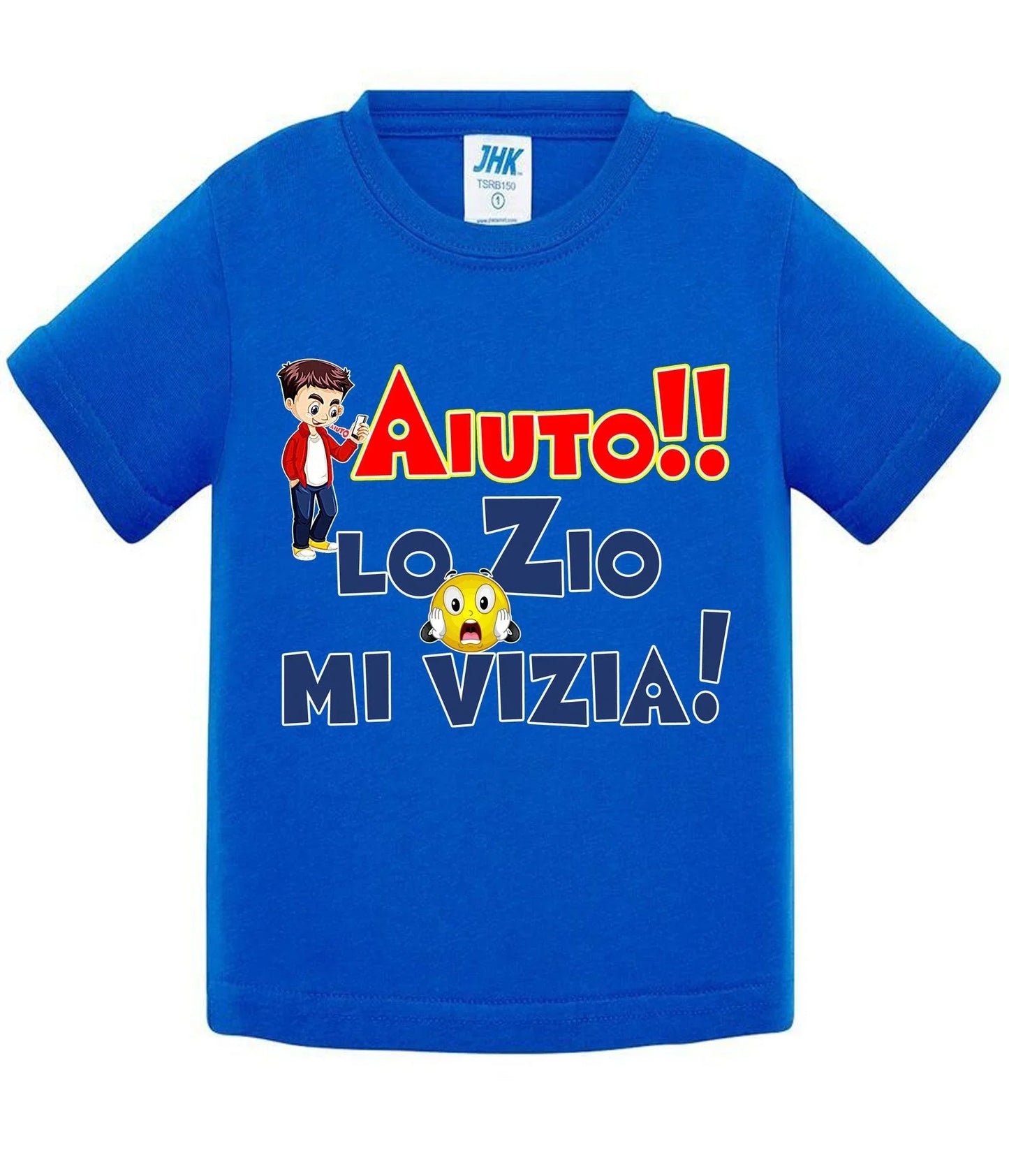 Aiuto la Zia o lo Zio mi Vizia - T-shirt per Bambino/a Mod. Baby & Kid Da 0 a 8 anni - STREET STYLE