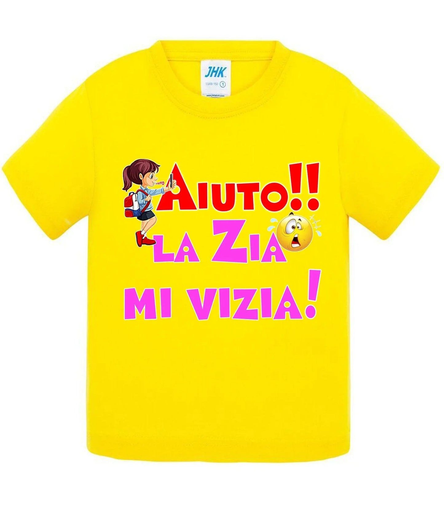 Aiuto la Zia o lo Zio mi Vizia - T-shirt per Bambino/a Mod. Baby & Kid Da 0 a 8 anni - STREET STYLE
