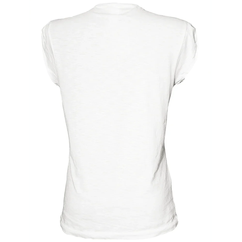 maglietta donna bianca in cotone fiammato, stile streetwear urban, maniche corte