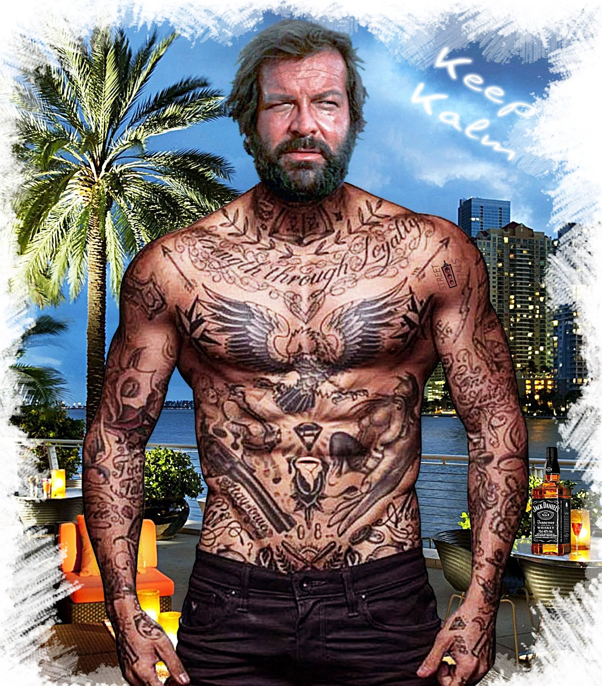 T-shirt Uomo Bud Spencer The Legend - Cotone Slub - STREET STYLE