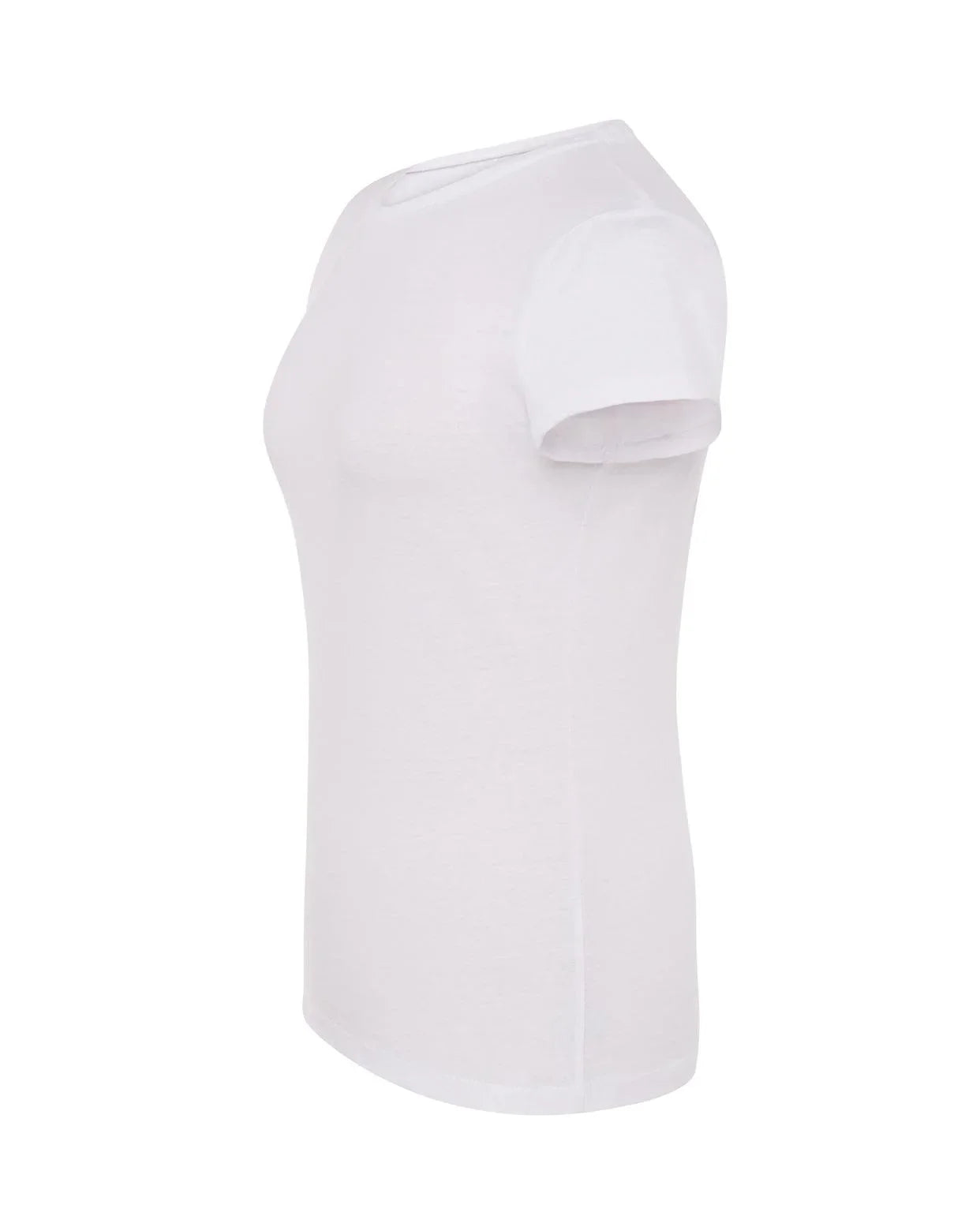 T-shirt donna bianca, maniche corte, cotone pettinato, stile streetwear urban