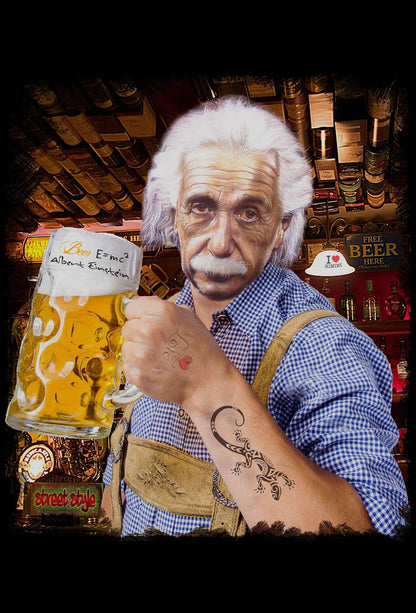 Einstein che Beve Birra - T-Shirt Uomo STREET STYLE - STREET STYLE