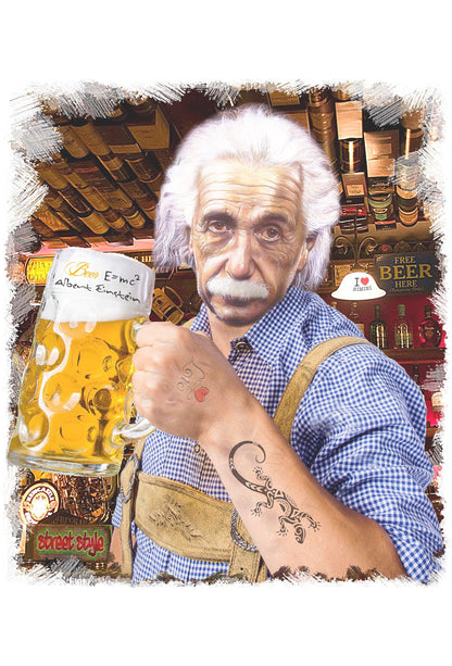 Einstein che Beve Birra - T-Shirt Uomo STREET STYLE - STREET STYLE
