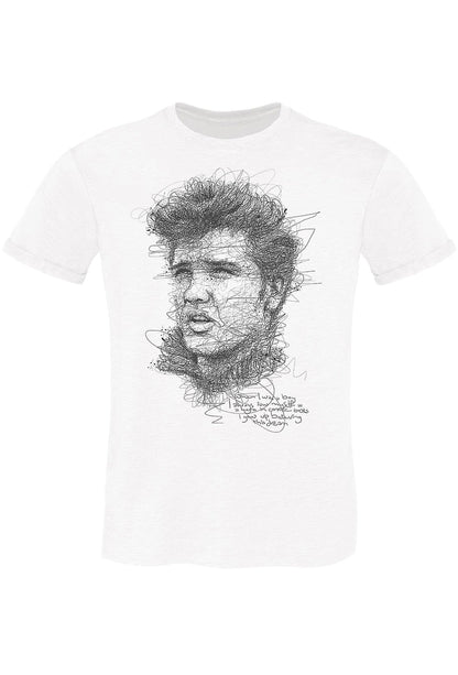 T-shirt Elvis Stylized Uomo – 100% Cotone Slub - STREET STYLE
