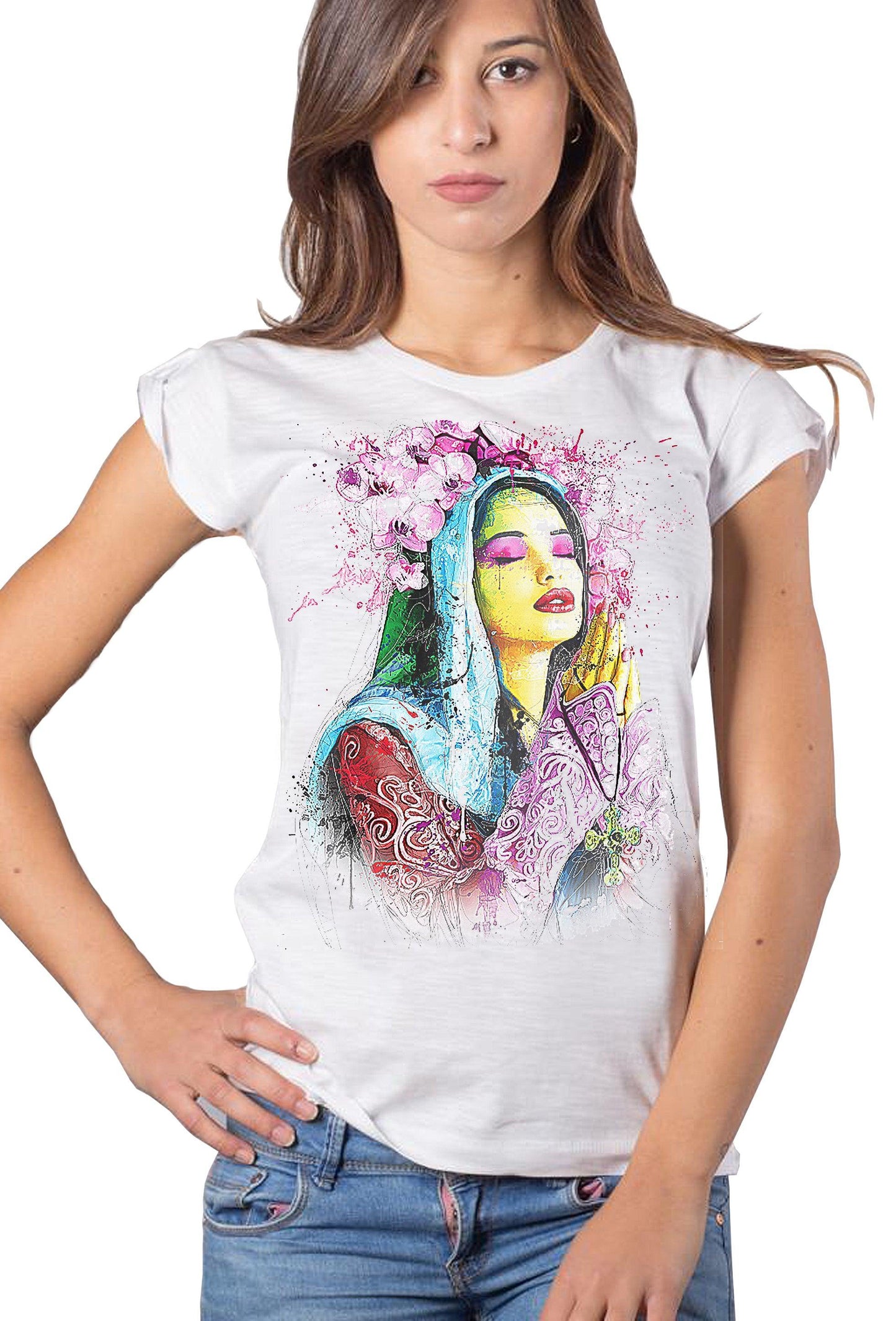 T-shirt Donna Fiammata STREET STYLE - Cotone Bio - STREET STYLE