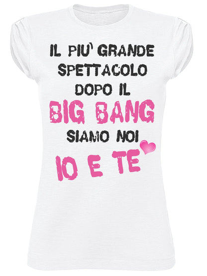 T-shirt Donna Slub 'Dopo il Big Bang' - Cotone Bio - STREET STYLE